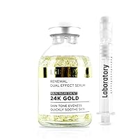 Lab Renewal Dual Effect Serum 24k Gold - Face Serum with Niacinamide and Green Tea Extract - Targets Fine Lines for Smooth Skin - 1 oz