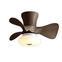 Kids Ceilifans, with Lights Fan Ceililight with Remote Control Reversible Silent 6 Speeds Fan Ceililight Bedrooms Led Ceilifans, with Lights and Timer/Brown