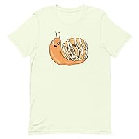 Kawaii Cinnamon Roll Snail | Short Sleeve Unisex Graphic Tee | Men's Sweet Bun T-Shirt | Women's Cute Shell Lover Shirt