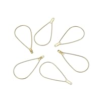 50pcs Adabele Tarnish Resistant Gold Teardrop Beading Hoop Link Connector Earring Findings for Earrings Jewelry Making BF130-1