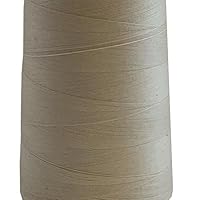 Multipurpose 100% Organic Cotton TEX 40 Sewing Thread - 5000 Meter Cone - Natural