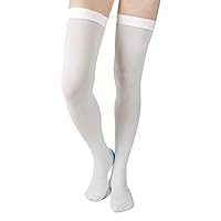 Anti Embolism Socks for Women & Men, 14-18 mmHg, Ted Hose Compression Stockings - Thigh High Compression Socks for Swelling, Recovery Aid, DVT - Ted Socks with Inspection Toe Hole