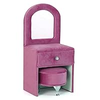 1:6 Dollhouse Furniture Soft Pink Velvet Vanity Set for 11.5 inch - 12 inch Fashion Doll