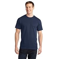 Sportoli Men's Comfort Soft Cotton Crew Neck Short Sleeve Tagless Long T-Shirt