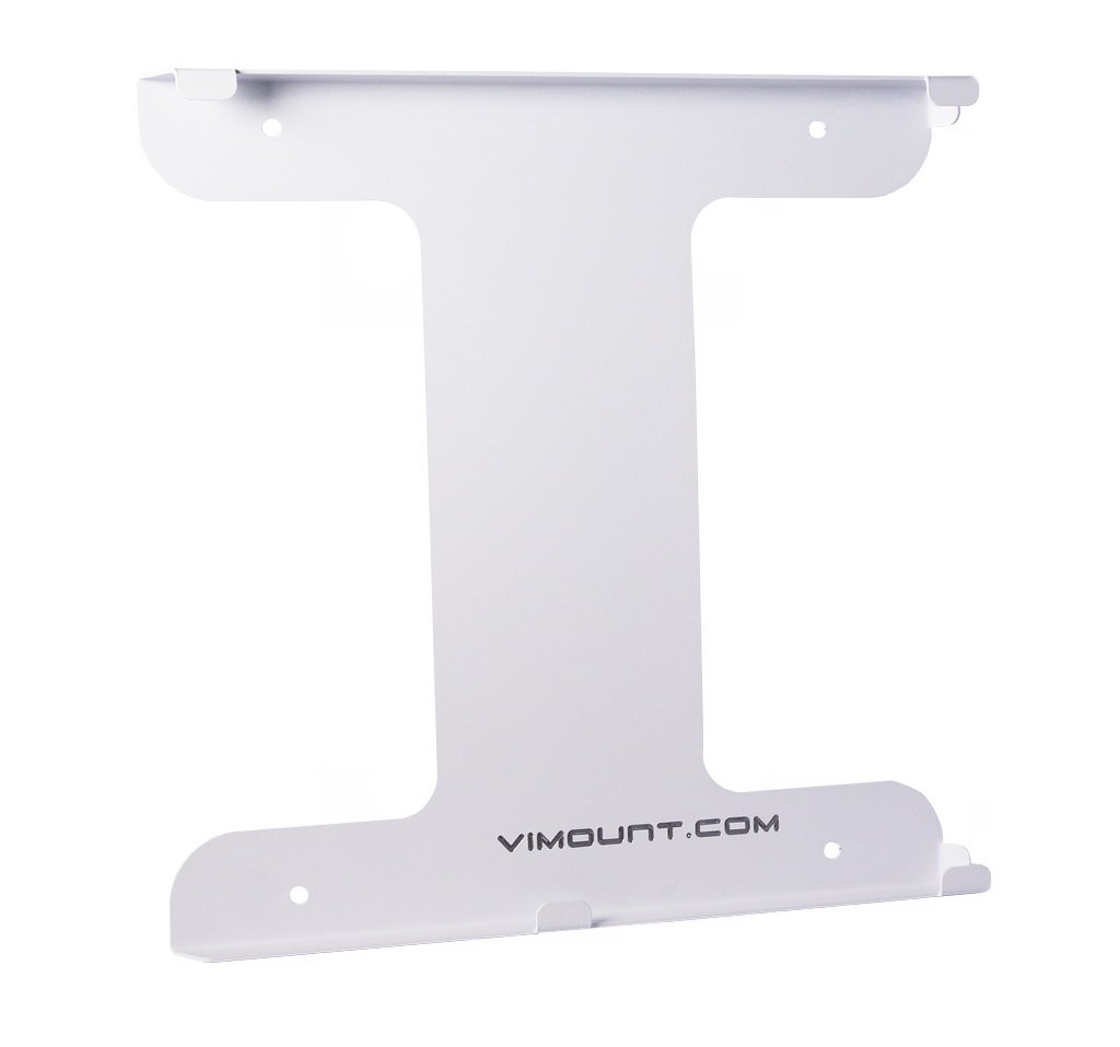 ViMount Wall Mount Metal Holder Compatible with Playstation 4 PS4 Pro Version with 2X Controllers Wall Mount in White Color