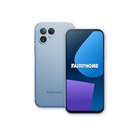 Fairphone 5 5G (GSM Unlocked, International Version) 256GB + 8GB RAM - Dual SIM (Nano-SIM + eSIM) Android 13 Smartphone (Sky Blue)