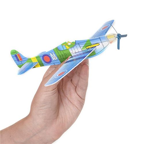 Rhode Island Novelty 8 Inch Flying Glider Plane Set of 12 Multicolor, 8