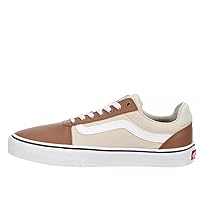 Vans Unisex Ward Deluxe Leather Canvas Low Sneaker - Lace up Closure Style - Brown/Tan