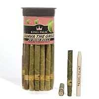 King Palm Mini Prerolled Cones - (20 Rolls Total) - Natural Pre Roll Palm Leafs - All Natural Cones - Corn Husk Filter - Organic Pre Rolled Cones (Guava)