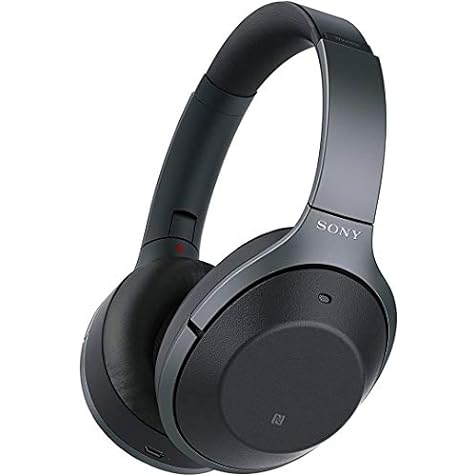 Sony Noise Cancelling Headphones WH1000XM2: Over Ear Wireless Bluetooth Headphones with Microphone - Hi Res Audio and Active Sound Cancellation - Black (2017 model)