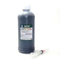 BCH Refill Ink Black for Inkjet Printer Cartridge - Standard Grade, Save by Buying Bulk - 500 ml Bottle (16.9 oz) - H Series