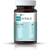 NF Biotin 10000mcg, Supplement for Hair Growth, Strong Hair and Glowing Skin, Fights Nail Brittleness, 90 Biotin Tablets