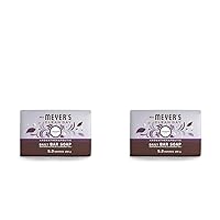 Mrs. Meyer's Bar Soap, Use as Body Wash or Hand Soap, Made with Essential Oils, Lavender, 5.3 oz, 1 Bar (Pack of 2)