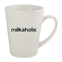 Milkaholic - Ceramic 12oz Latte Coffee Mug, White
