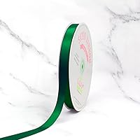 Creative Ideas Solid Satin Ribbon, 5/8-Inch by 100 Yard, Emerald Green, Solid