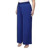 Anne Klein Womens Plus Stretch Drawstring Culottes Blue 1X