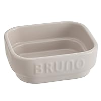 BRUNO BOE067-COOKER-S-GRG Toaster Cooker, Small Size, Capacity 5.6 fl oz (160 ml), Dinnerware, Microwave, Dishwasher Safe, Serving Dinner, Greige Bruno, Ceramic Toaster Cooker
