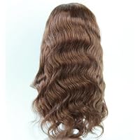 Full Lace Wigs Hand Made Human Hair Remy 100% Brazilian Virgin #4 Body Wave Bw (10