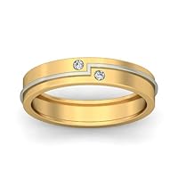 0.04 Carats Natural Diamond Wedding Band Ring For Men's , Groom Wedding Band Ring