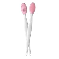 Silicone Lip Brush Double Sided Nose Scrubber Soft Manual Blackhead Cleaner 2PCS, lip scrubber