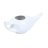 Leak Proof Durable Porcelain Ceramic Neti Pot Hold 300 Ml Water Comfortable Grip | Microwave and Dishwasher Safe eco Friendly Natural Treatment for Sinus and Congestion, (Marble)