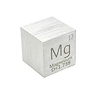 Magnesium Light Metal Mg 99.99% Element Cube Pure 25.4mm Density Cube for Element Collection Periodic Table Hunter, and More (1