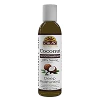 Coconut Hot Oil Treatment | For All Hair Types & Textures | Deeply Penetrating | 100% Natural | Free of Paraben, Silicone | 6 oz