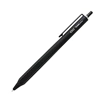 OHTO GS02 Roller Gel Pen, Retractable Needle Tip 0.5mm Fine Point, Black Barrel, Ultra-Quick Drying Black Gel Ink Pen, All-Metal Hybrid Body, GS02-G5-BK