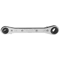 Klein Tools 68309 Ratcheting Fully-Reversible Refrigeration Wrench, Made in USA, Compact Design and Chrome-Plated Finish