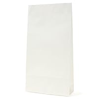 Pack Takeyama XZT00548 Paper Bags, Gusset, Square Bottom Bags, HS5, Bleached, 100 Sheets