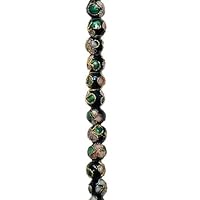 Expo International 5mm x 5mm Cloisonne 8 Inch Strand | Black Multi Jewelery Beads, Small, 1 Count (Pack of 1)