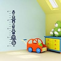 Monster Growth Chart Decal - 6 Monster Wall Sticker - Children Wall Decal