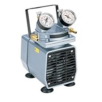 Gast DOA-P704-AA High-Capacity Vacuum Pump, Gauge/Reg, 1.1 cfm/25.5