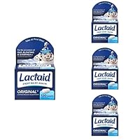 Lactaid Original Strength Lactose Intolerance Relief Caplets with Natural Lactase Enzyme, 120 ct (Pack of 4)