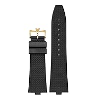 Quick Disassembly Fluororubber Watch Strap for Vacheron Constantin VC Series 4500V 5500V 7900V Convex Interface 7mm Watchband (Color : 25-12mm, Size : 24-7mm)