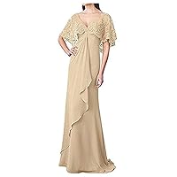 Women's Long Chiffon Lace Large Size Bridal Mother Gown