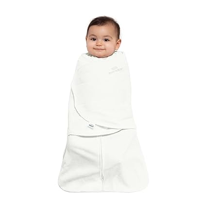 HALO Micro Fleece Sleepsack Swaddle, 3-Way Adjustable Wearable Blanket, TOG 3.0, Cream, Small, 3-6 Months