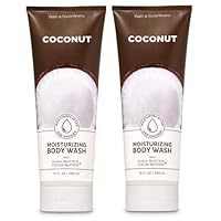 Bath and Body Work Moisturizing Body Wash with Shea Butter and Cocoa Butter 10 FL Oz / 296 ML - 2 Pack (Coconut) Bath and Body Work Moisturizing Body Wash with Shea Butter and Cocoa Butter 10 FL Oz / 296 ML - 2 Pack (Coconut)