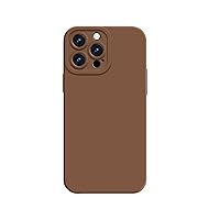 TOTU for iPhone 15 Pro Max Case Silicone Full Package Solid Brown, [Shockproof][Liquid Silicone][360° Protective Soft Case] 15 Pro Max Phone Case 6.7 Inch 2023, Brown