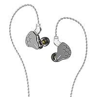 KBEAR Lark 1BA+1DD in Ear Monitor,HiFi Bass in Ear Earphone, IEM Wired Headphones, HiFi Stereo Sound Earphones Noise Cancelling Ear Buds with Cases 0.75mm 2pins Cable(No Mic,Gray)