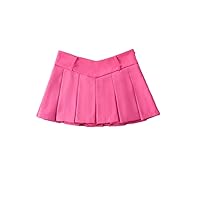 High Waist Women's A-Line Skirts Sexy gray9 Mini Skirt Female Korean Streetwear Vintage Pleated Skirt for Girls L Pink