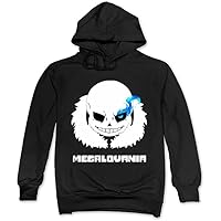 The Skeleton is a fictional character Sans (Undertale) Logo Black Fashion Hooded Sweatshirt