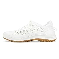 Jambu Womens Sunny Plant Based Floral Lace Up Sneakers Shoes Casual - White
