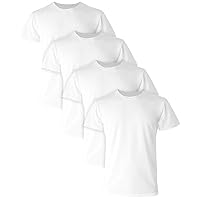 Hanes mens Ultimate Comfort Fit Undershirt,Crewneck Stretch-cotton T-shirt, 4-pack