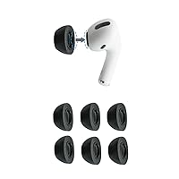 Comply Foam Ear Tips for Apple AirPods Pro Generation 1 & 2, Small, Black, 3 Pairs - Ultimate Comfort, Unshakeable Fit, Memory Foam Earbud Tips, Earbud Replacement Tips, Made in the USA