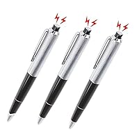 3pcs Shocking Pen Fun Toy Joke to Friend Electric Shock Pencil Trick Prank Gag Gadget for Fool's Day