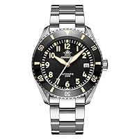 ADDIESDIVE Men's Automatic Watch Analogue Diving Watch with Sapphire Glass Stainless Steel Strap