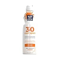 Kiss My Face Cool Sport Mineral Sunscreen Spray SPF 30 - Water-Resistant Mineral Spray Sunscreen for Wet and Dry Skin (Pack of 1)