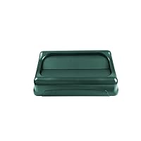 Rubbermaid Commercial Products Slim Jim Trash Can Swing Lid, Green, Plastic, Compatible with 23-Gallon Slim Jim Containers/Garbage Can