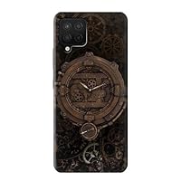 R3902 Steampunk Clock Gear Case Cover for Samsung Galaxy A12